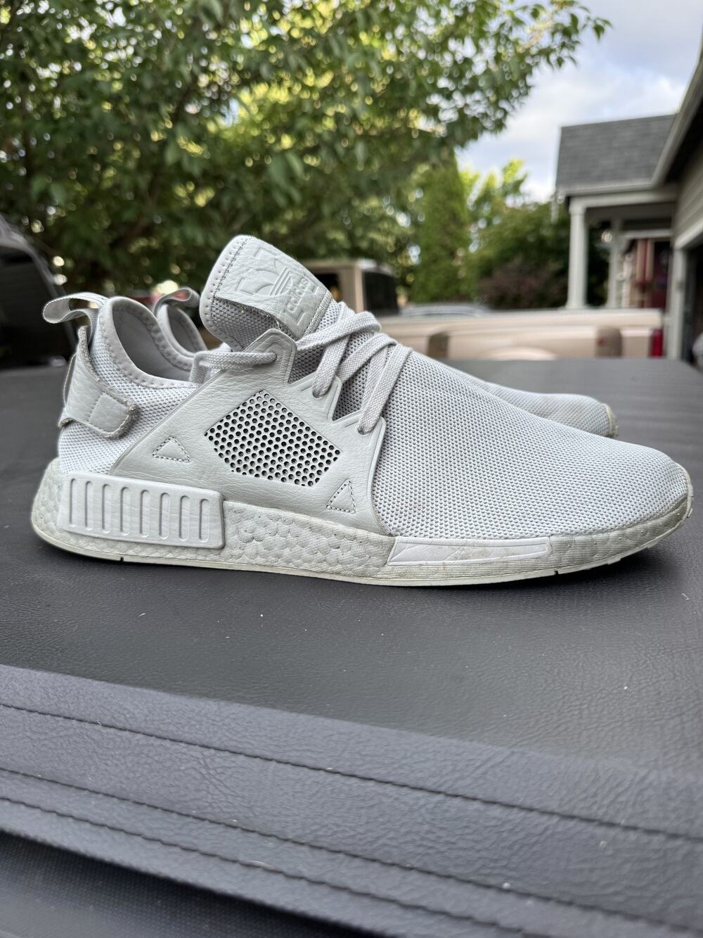 Adidas NMD XR1 Shoes Mens Size 14 Gray White Boost Mesh Athletic Running BY9923